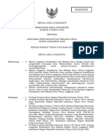 Peraturan Desa No 8 Tahun 2022 Tentang APBDes 2023 PDF Salinan