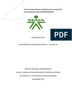 Cuadro Comparativo de Requerimientos Normativos Para Un Proceso de Importación y Exportación. GA2-210101064-AA2-EV01^
