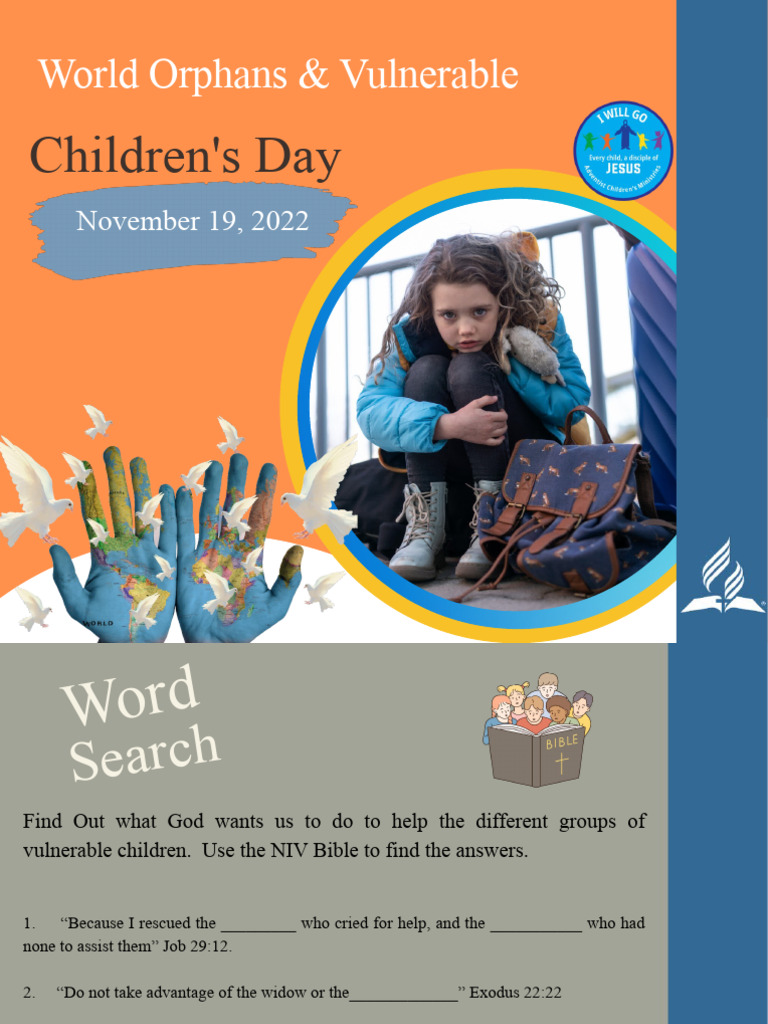 World Orphans Vulnerable Children Day 2022 | PDF | Prayer | Orphanage