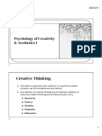 Handout WK4 Psychology of Creativity Aesthetics I 2023 Spring