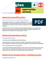 Reglas de Operación Actual.