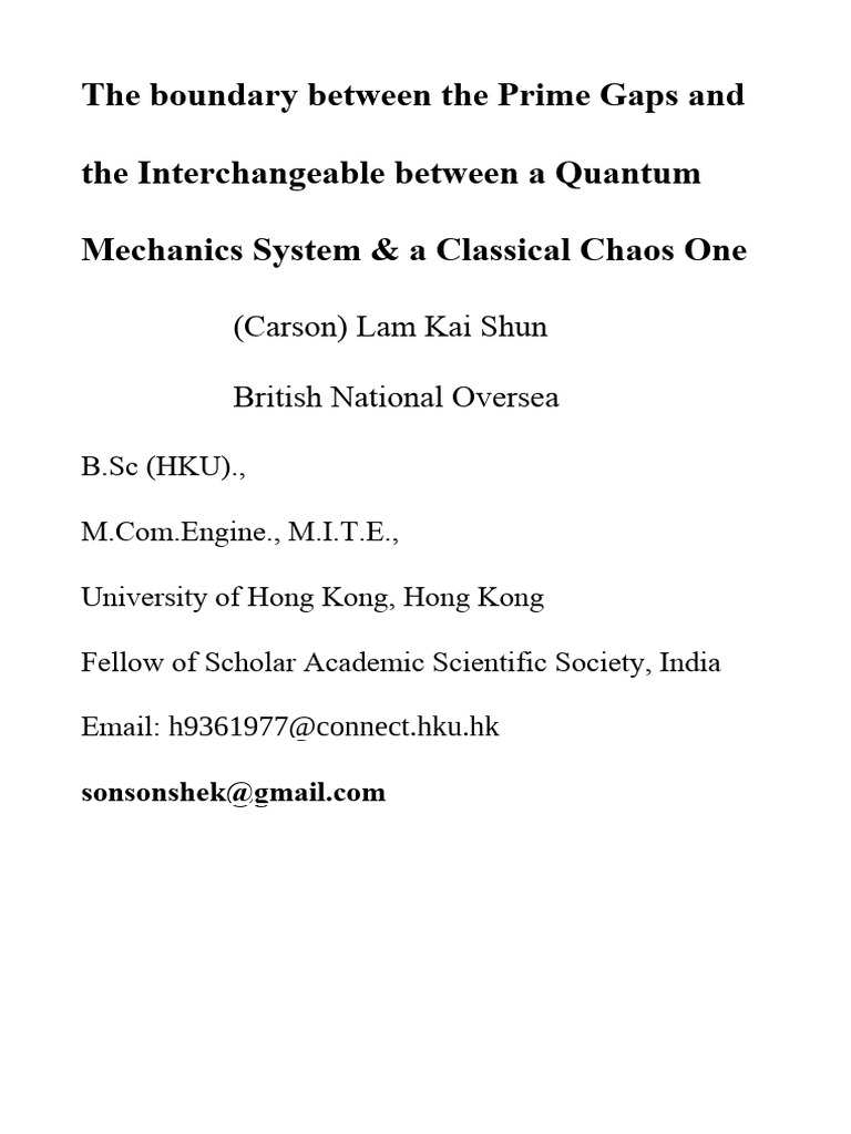 Quan Chaos Conversion Phil Version | PDF | Quantum Mechanics | Chaos Theory
