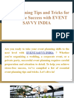 Event Planning Tips and Tricks For Stress-Free Success With EVENT SAVVY INDIA