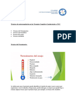 Técnicas de Autorregulación en Las Terapias Cognitivo Conductuales o TCC