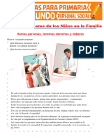 Derechos y Deberes de Los Niños en La Familia para Segundo Grado de Primaria - Compressed