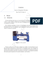 Parámetros para Costos y Tiempos (Torno)