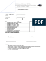 Formulir Pendaftaran BALAP SEPEDA