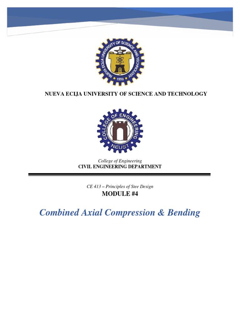 Combined Axial Compression & Bending Analysis | PDF | Buckling | Bending