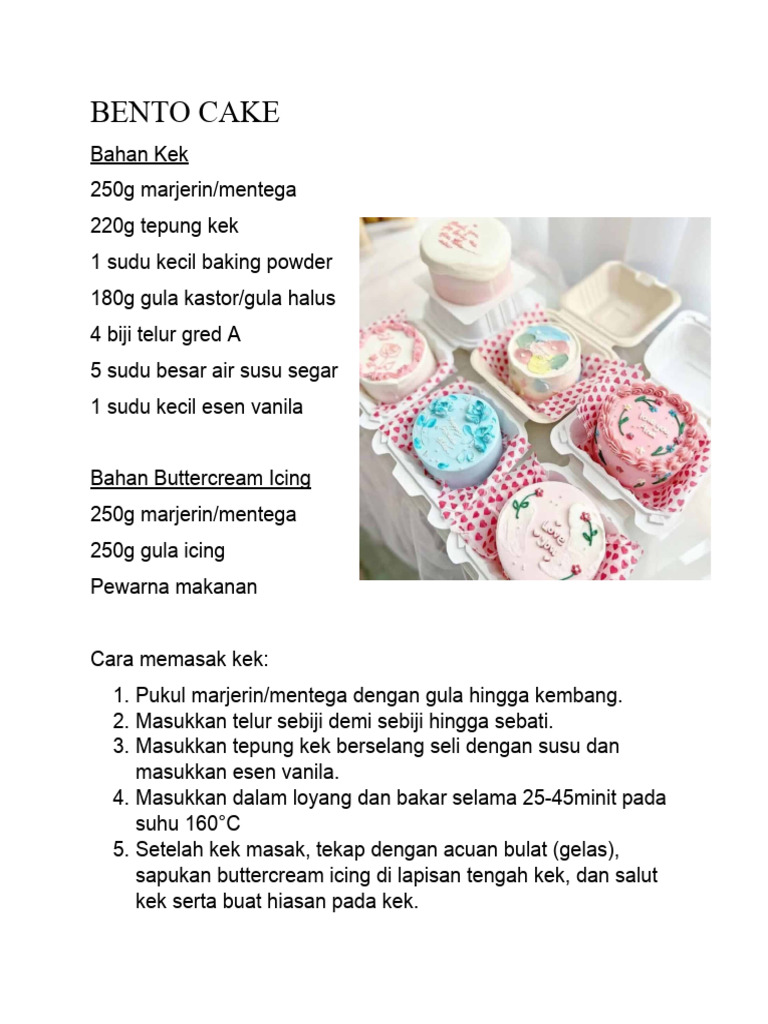 Bento Cake Pdf