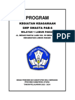 Program (Jadwal) Kegiatan Keagamaan SMPS PAB-6