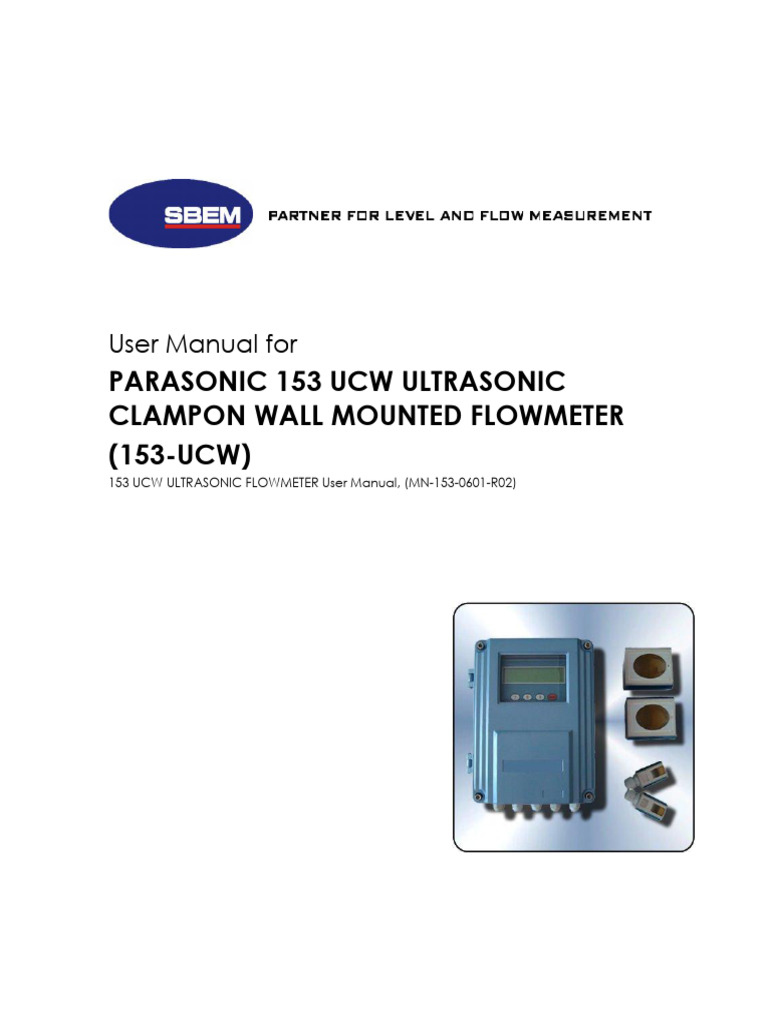 Sbem Ultrasonic Flometer 153 Ucw R02 | PDF | Flow Measurement | Pipe ...