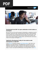 SAP Developer News - October 2021