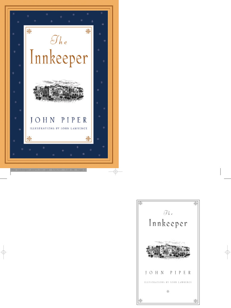 (John Piper) The Innkeeper (BookFi) | PDF | Jacob | Jesus
