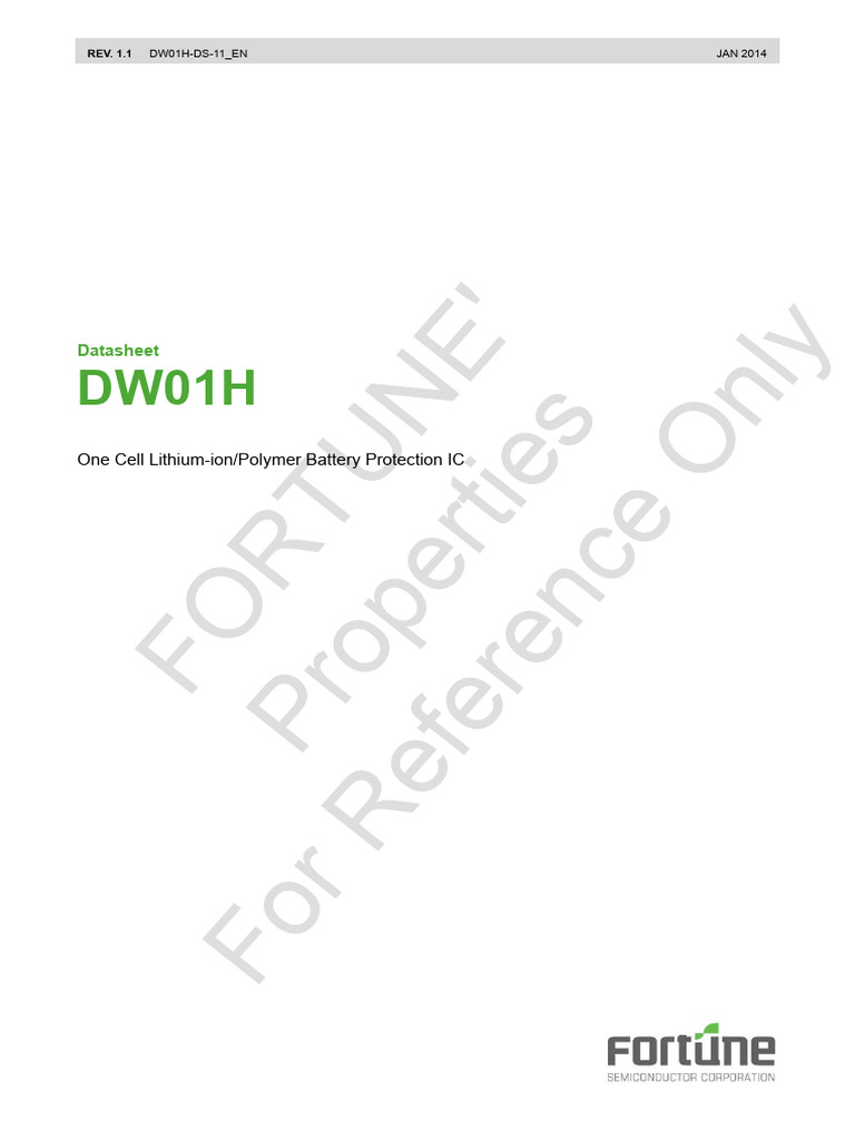 Dw01h ds 11 en pdf lithium ion battery mosfet