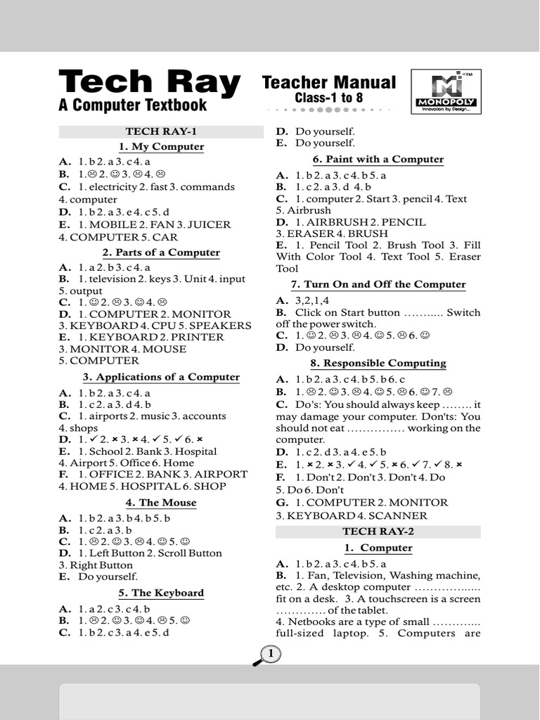 Tech ray 1 to 8 pdf computer network html element