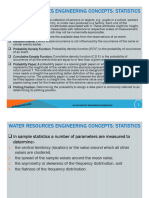 Water Resources Engineering Concepts Statistics