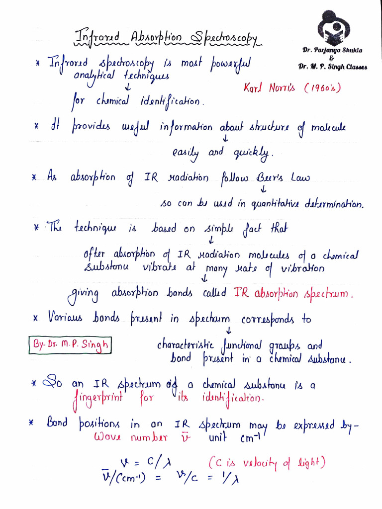 IR Spectroscopy Introduction | PDF