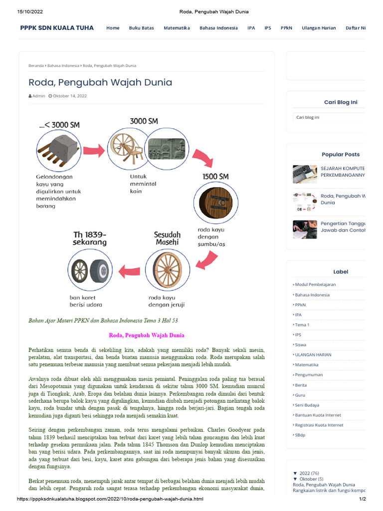 Sejarah Penemuan Roda Dunia | PDF