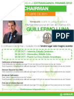 Gira de Guillermo Luna en Vzla, Camino a La Extravaganza