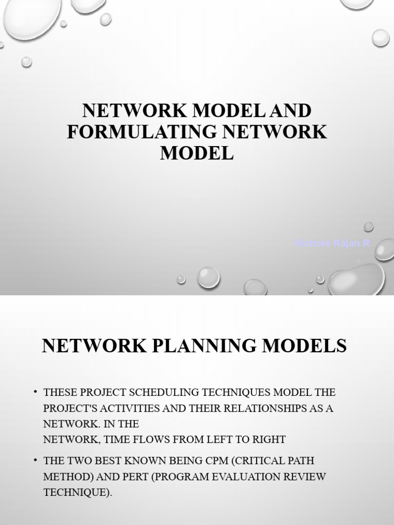 Network Models and Formulating Network Models | Download Free PDF ...