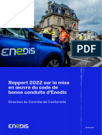 Rapport 2022 Sur La Mise en Oeuvre Du Code de Bonne Conduite DEnedis