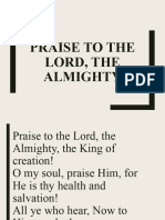 Praise To The Lord, The Almighty