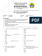 Soal Sts 1-Bahasa Inggris-2023 - 2024 Kelas 8 SMP