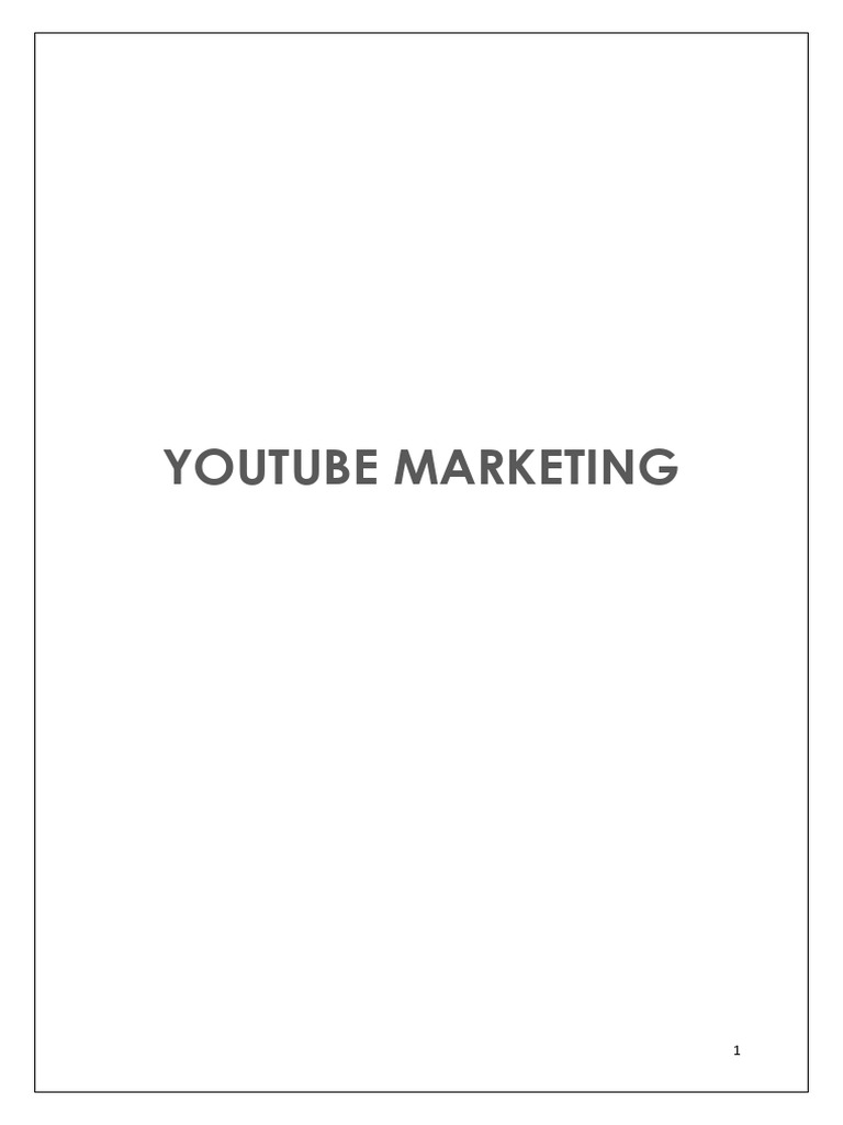 Youtube Marketing PDF