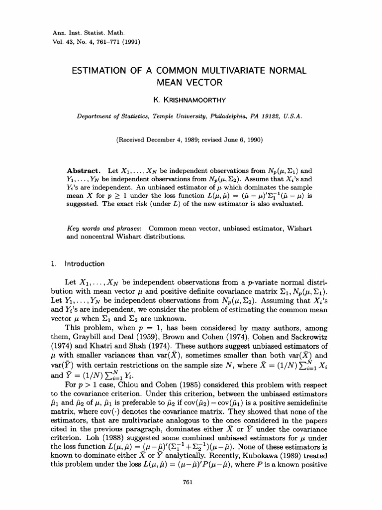 Estimation of a common multivariate normal mean vector pdf
