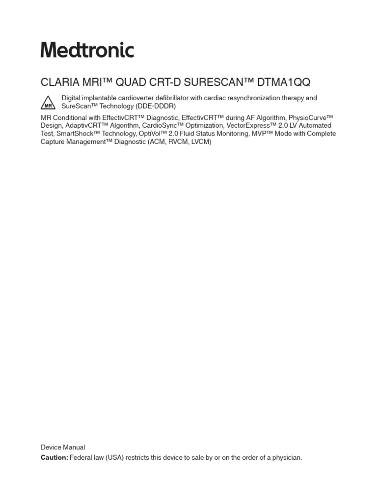 Claria Mri QQ PDF Artificial Cardiac Pacemaker Cardiology