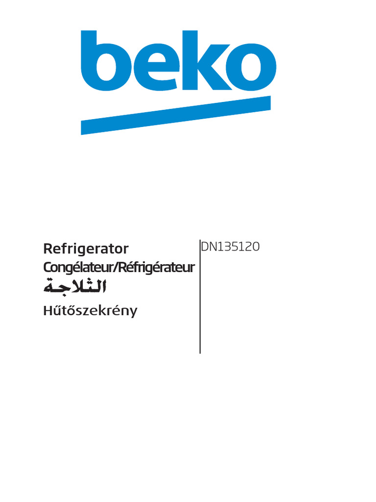BEKO REFRIGERATOR USER MANUAL visual data 2