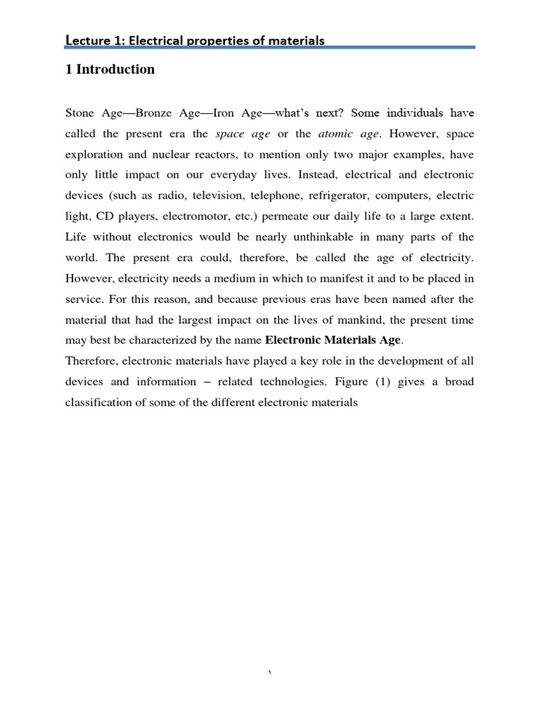 Electrical Properties of Materials Explained | PDF | Electrical ...