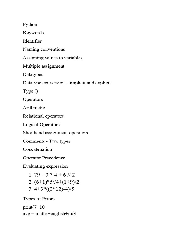 Python Revision | PDF | Area | Computer Programming