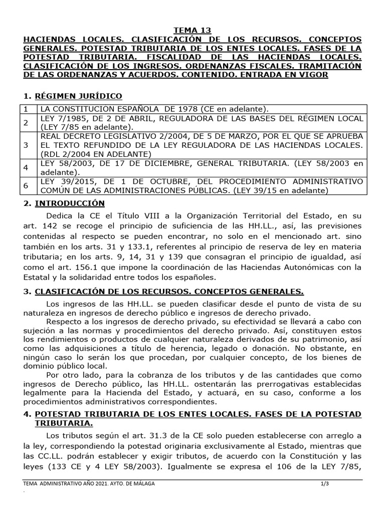 Clasificación y Potestad Tributaria Local | PDF | Esfera pública | Gobierno