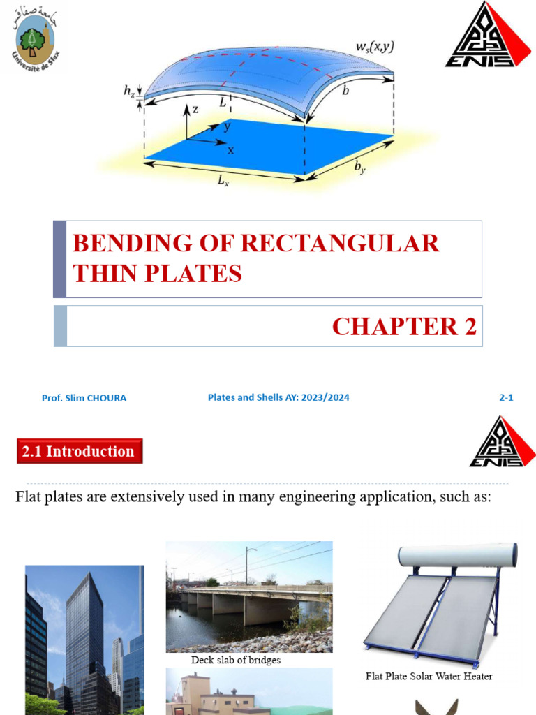 CHAPTER 2 Theory of Plates and Shells PDF Bending Stress (Mechanics)