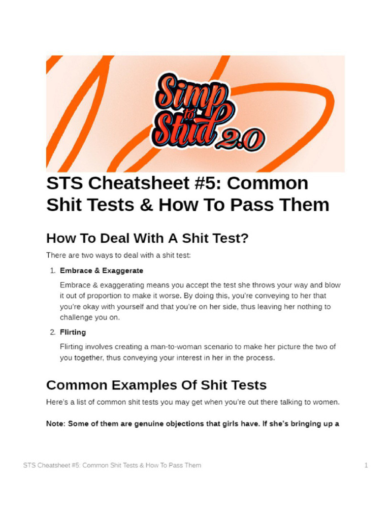 Shit Test | PDF