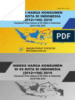 Indeks Harga Konsumen Di 82 Kota Di Indonesia (2012 100) 2019