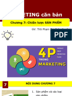 MARKETING căn bản: Chương 7: Chiến lược SẢN PHẨM