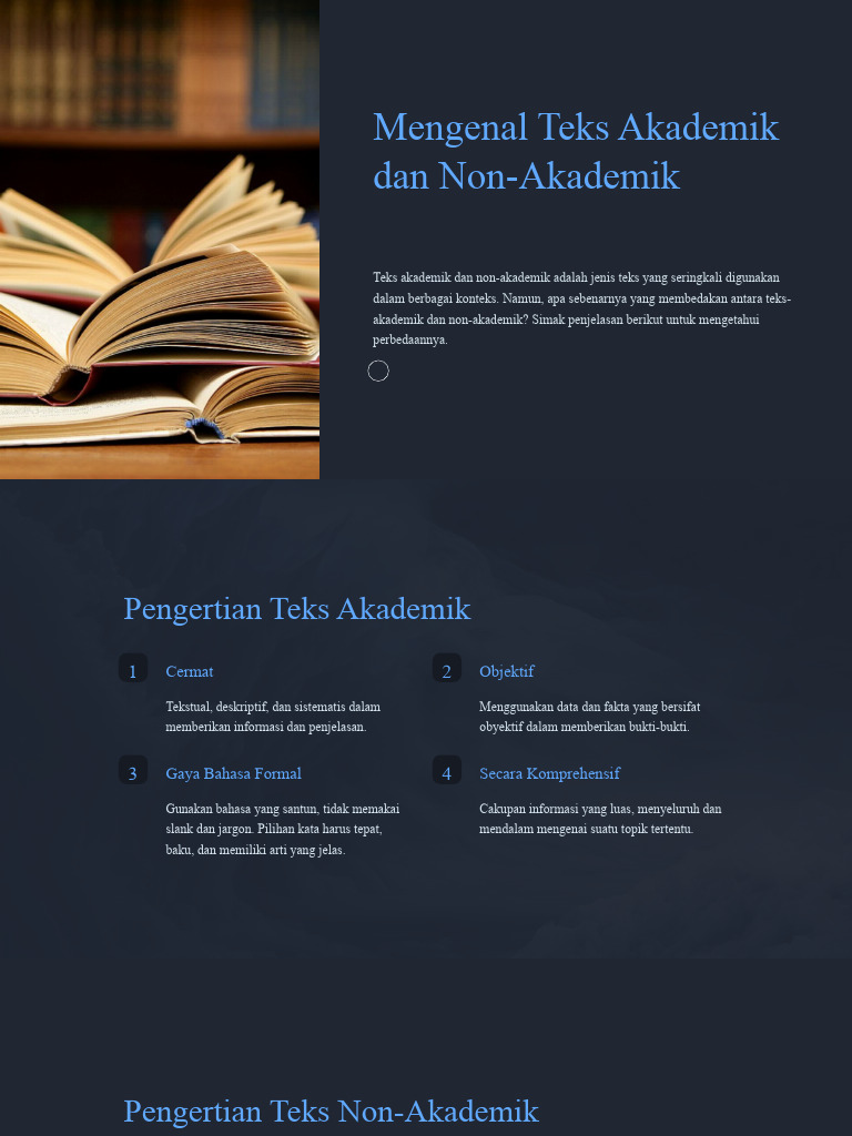 Perbedaan Teks Akademik dan Non-Akademik | PDF