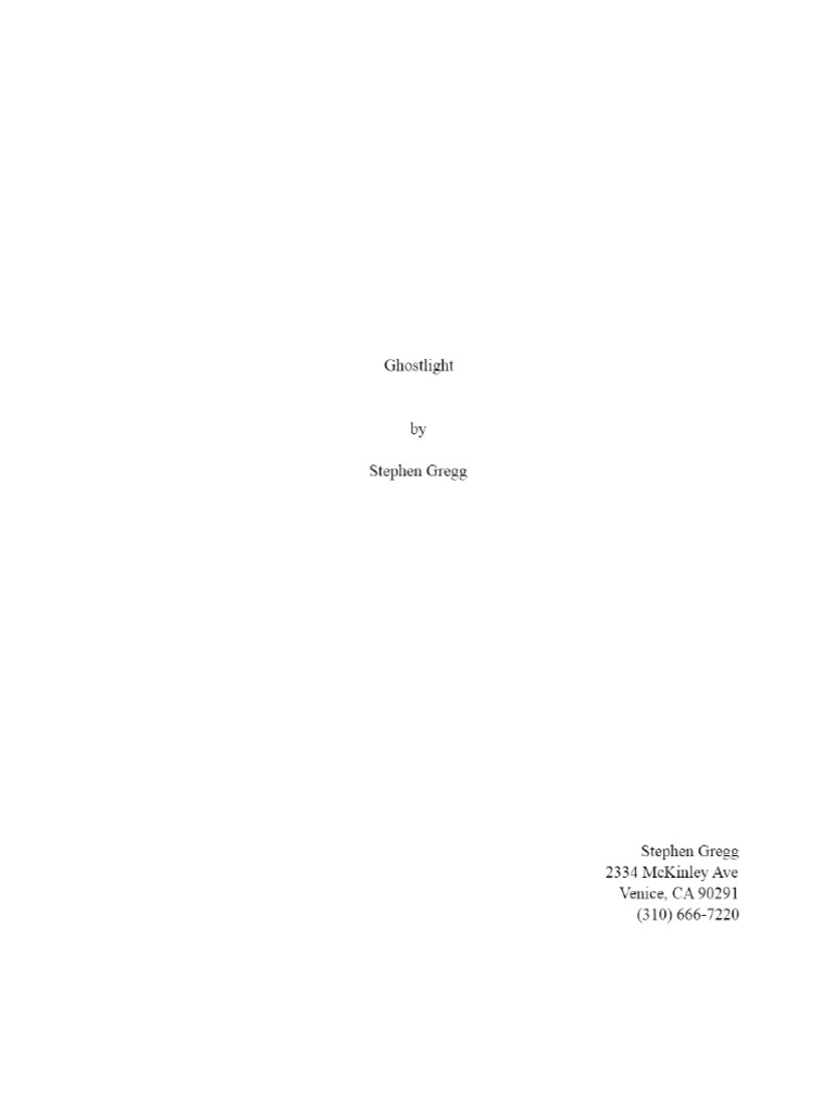 Ghost Light | PDF