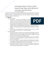 Challenges and Opportunities in Online Content Regulation A Review of Steps Taken by The Ministry of Communication and Information