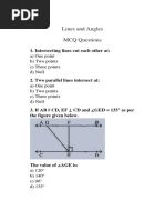 9 MCQ Lines and Angles