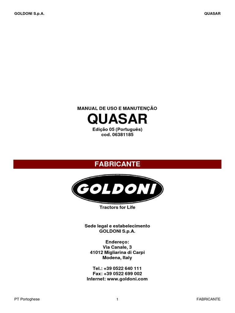 Manual Quasar 90 | PDF | Motores | Placa de registro de veículos