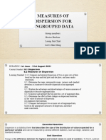 Measures of Dispersion For Ungrouped Data