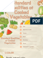 Standard Qualities of Cooked Vegetables