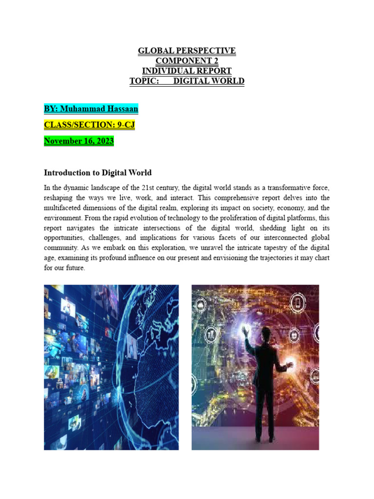 Impact of the Digital World on Society | PDF | Educational Technology ...