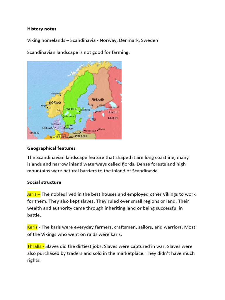 History notes PDF Vikings