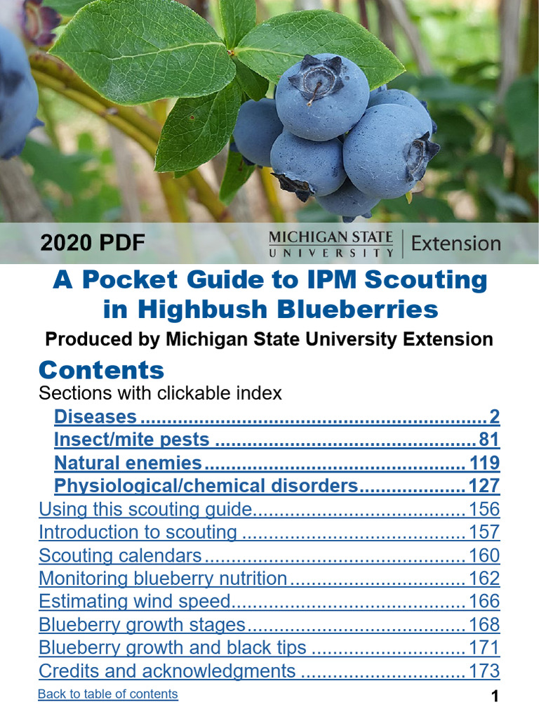 Blueberry IPM Scouting Guide | PDF | Branches Of Botany | Fungus