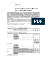 Intreruperi Programate in Zona Muntenia 17.07.2023 - 23.07.2023