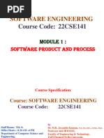   Software Product and Process in Software Engineering 